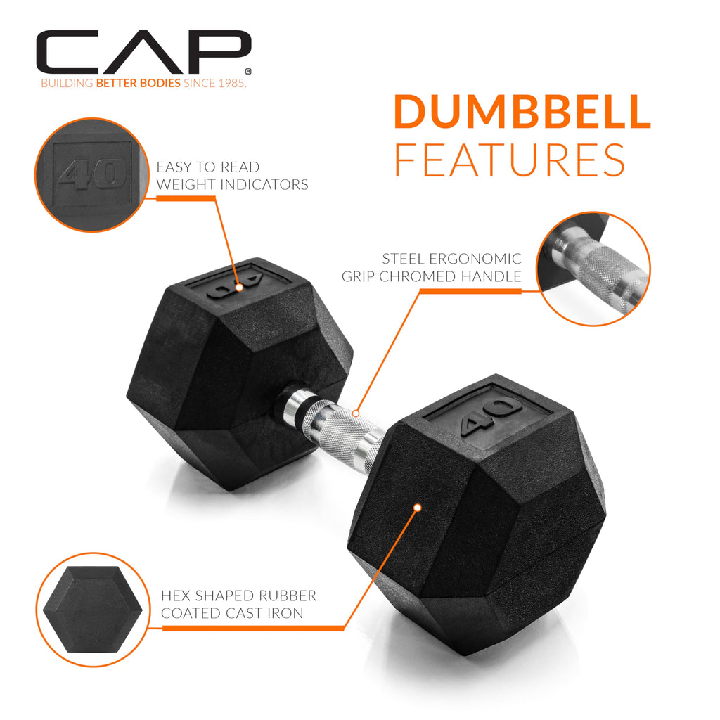 Rubber Coated Hex Dumbbell A234069
