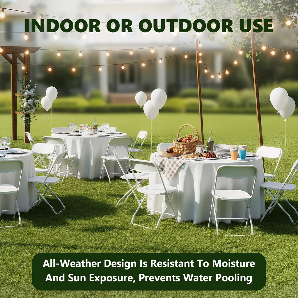 White 10 Pack Heavy Duty Folding Chairs C401762