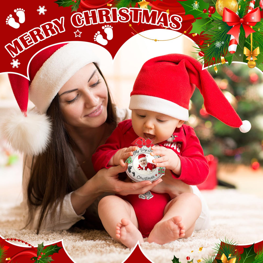 Baby's First Christmas Photo Ornament 2025 Picture Frame O240865