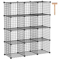 Black 12 Cube Wire Storage Organizer G460277