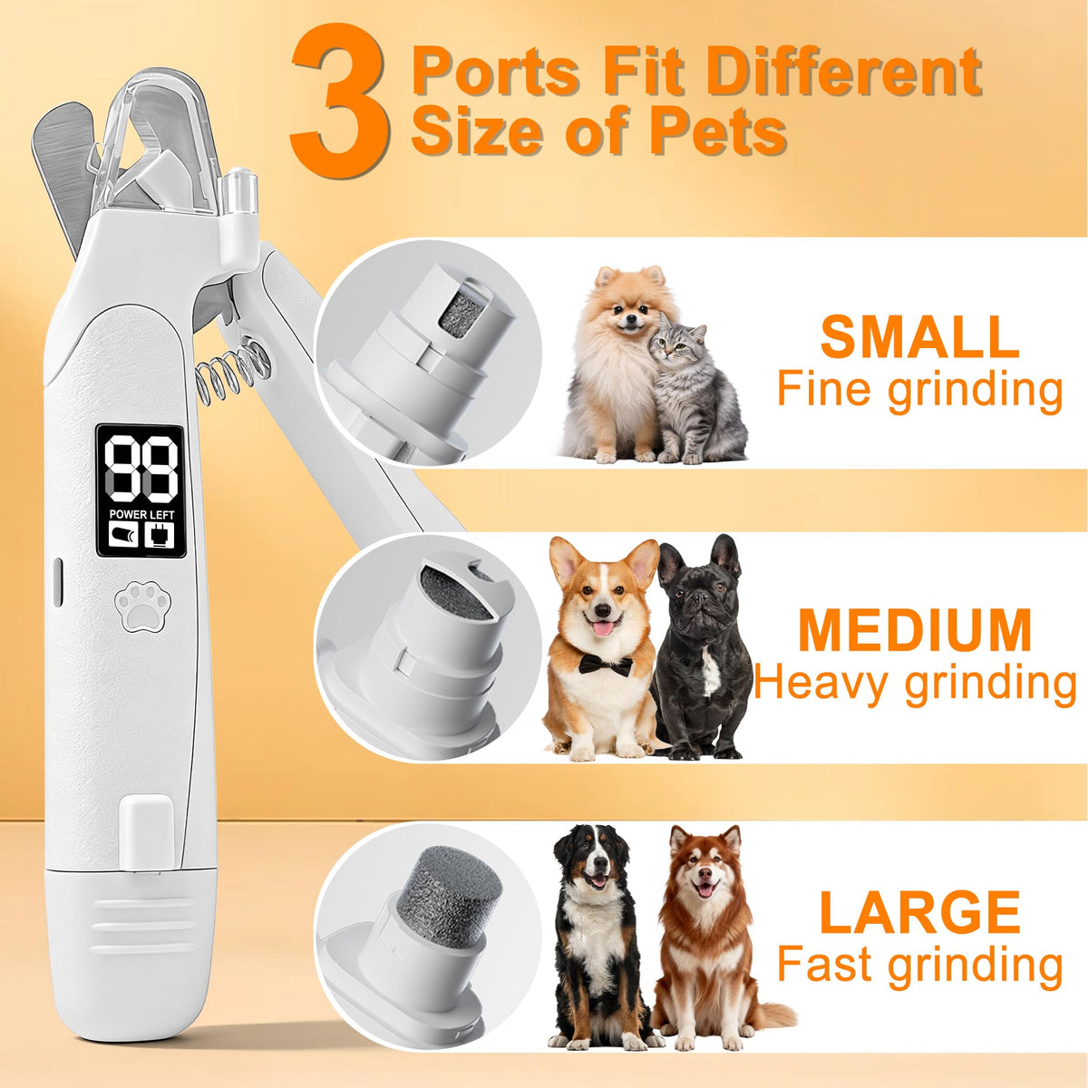 Dog Nail Clippers & Grinder with LED Light A2489