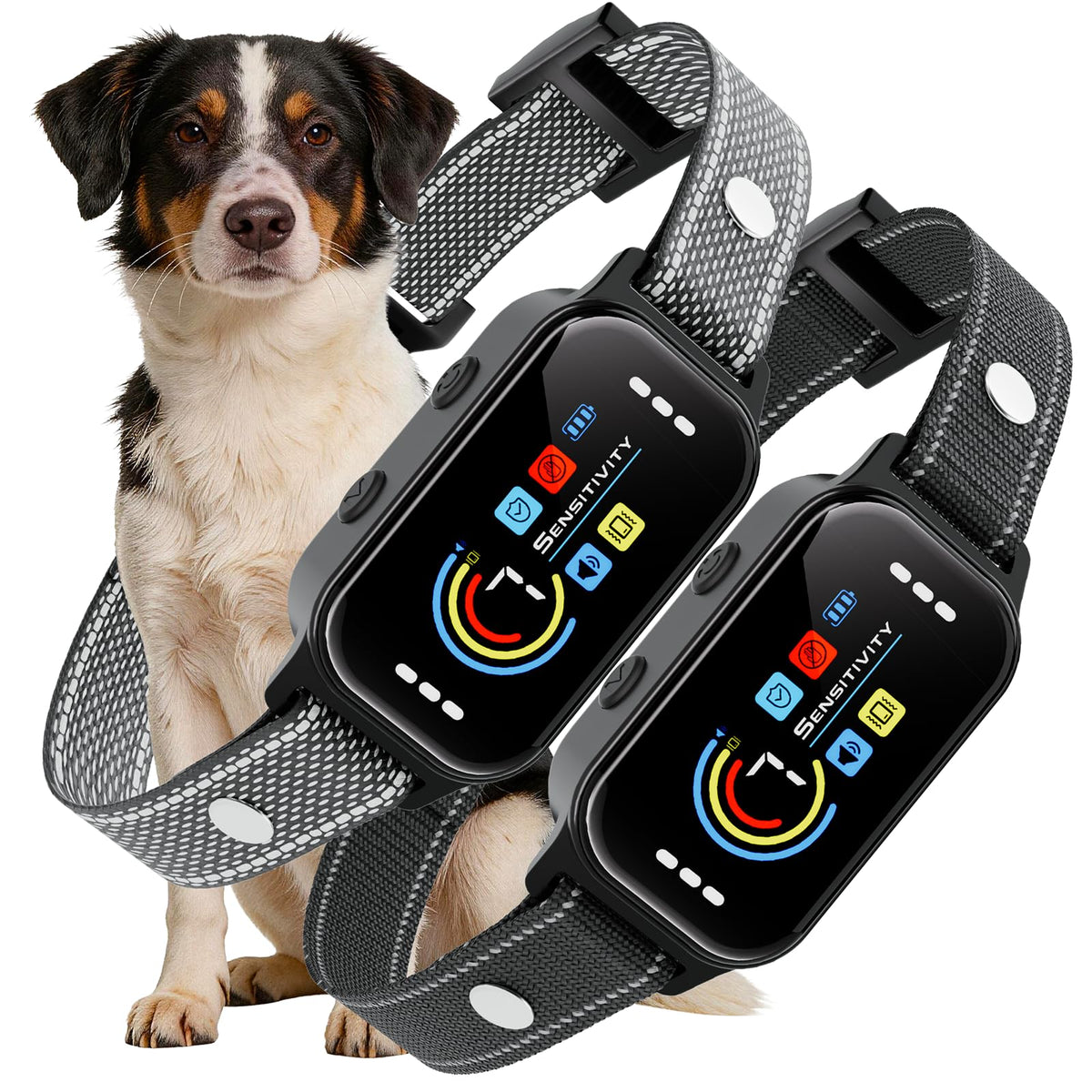 Dog Bark Collar 2 Pack, 7 Sensitivity Levels, 5 Training Modes F135063