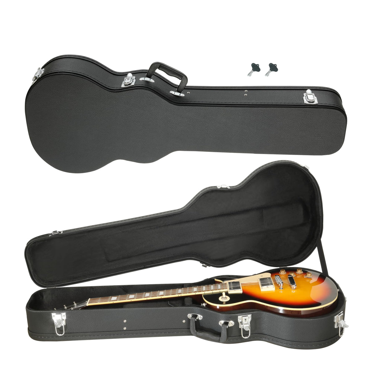 Electric Guitar Case Wooden Hard Shell Case With Lock X8857