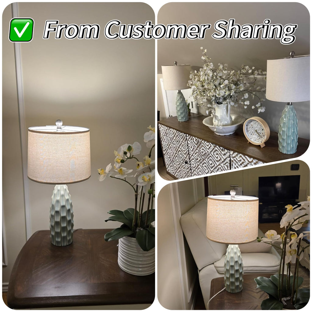 Ceramic Table Lamps Set of 2 Green H64557