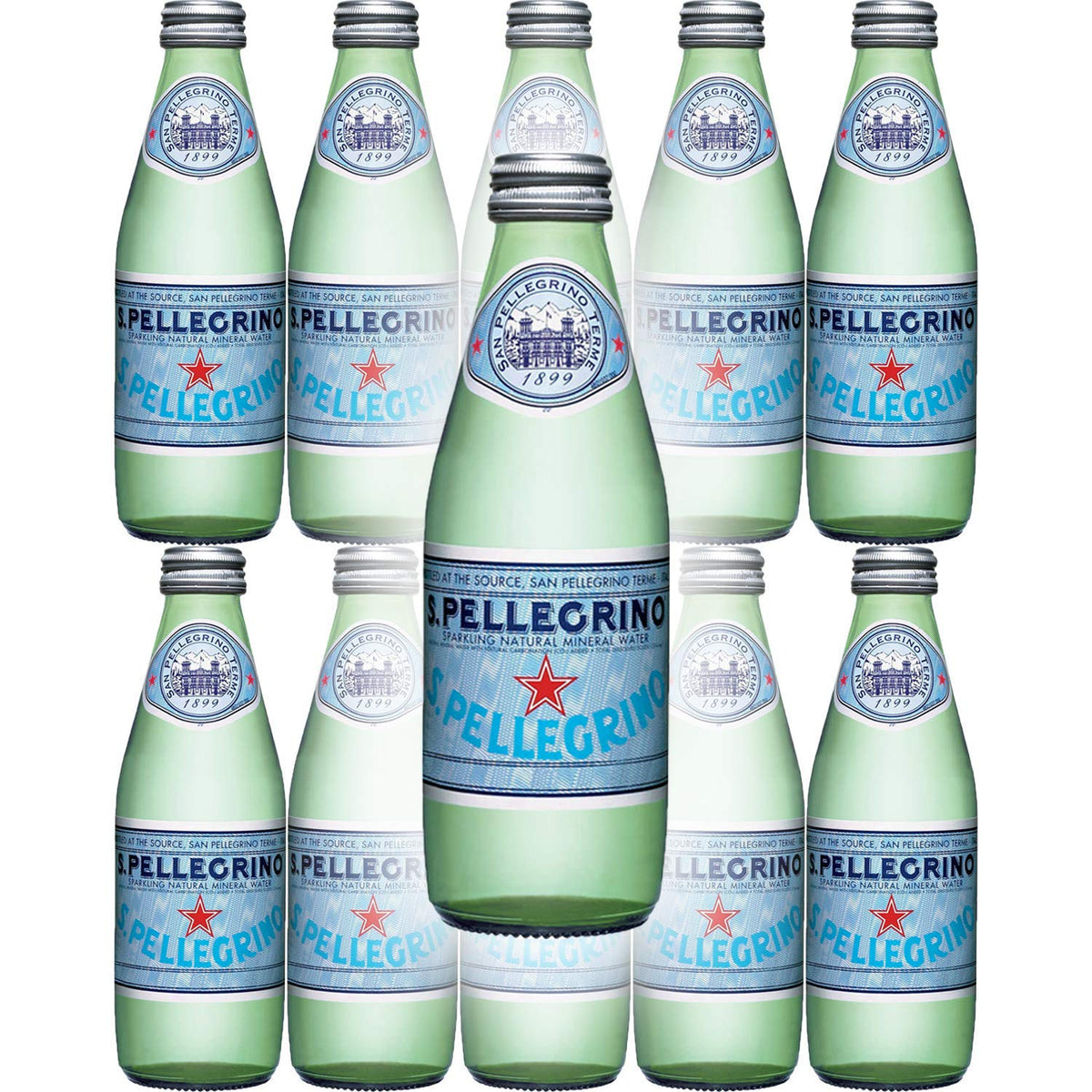 Sparkling Natural Mineral Water 8.45oz Glass Bottle Pack of 10 M438472