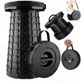 18" Collapsible Heavy Duty Portable Folding Camping Stool Black R135