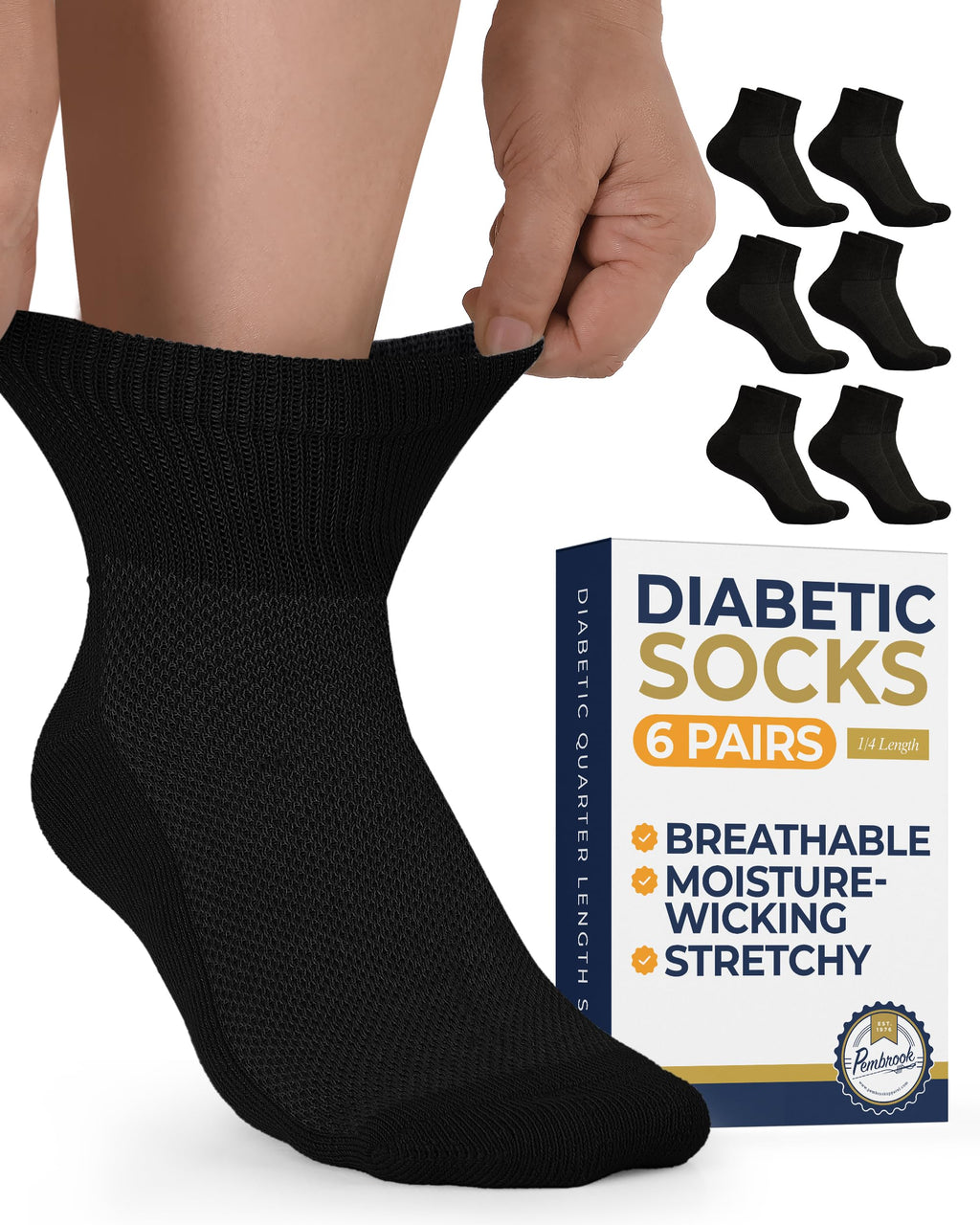 Non Binding Ankle Socks 6 Pairs Y242