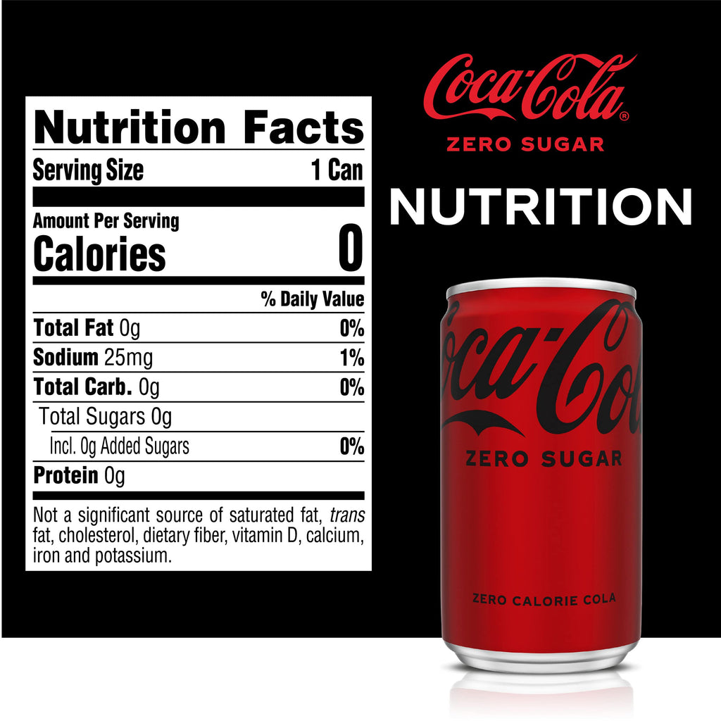 Coke Zero Sugar Mini-Can 7.5 fl oz 12 Pack O292279