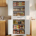 71" White Kitchen Pantry Storage Cabinet K5863