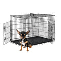 24 inch Folding Metal Wire Dog Crate with Double Door O636