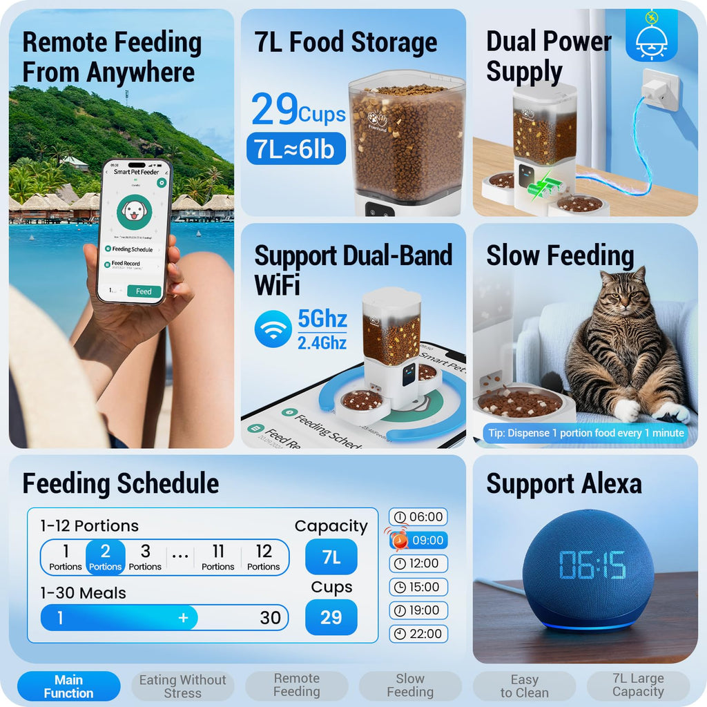 Automatic Cat Feeder 5G WiFi 29 Cup T60928