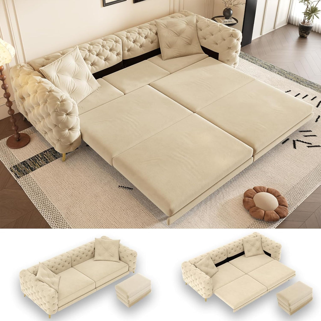 King Size Velvet Sleeper Sofa Bed K48837