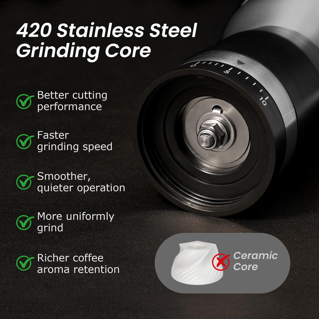Manual Coffee Grinder Stainless Steel Conical Burr Z51786