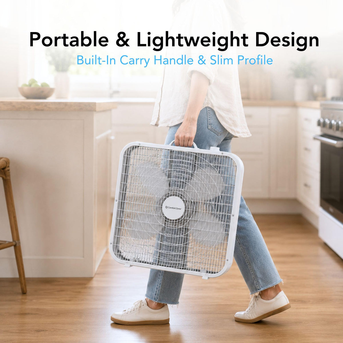 20 inch 3 Speed Box Fan with Carry Handle I111873