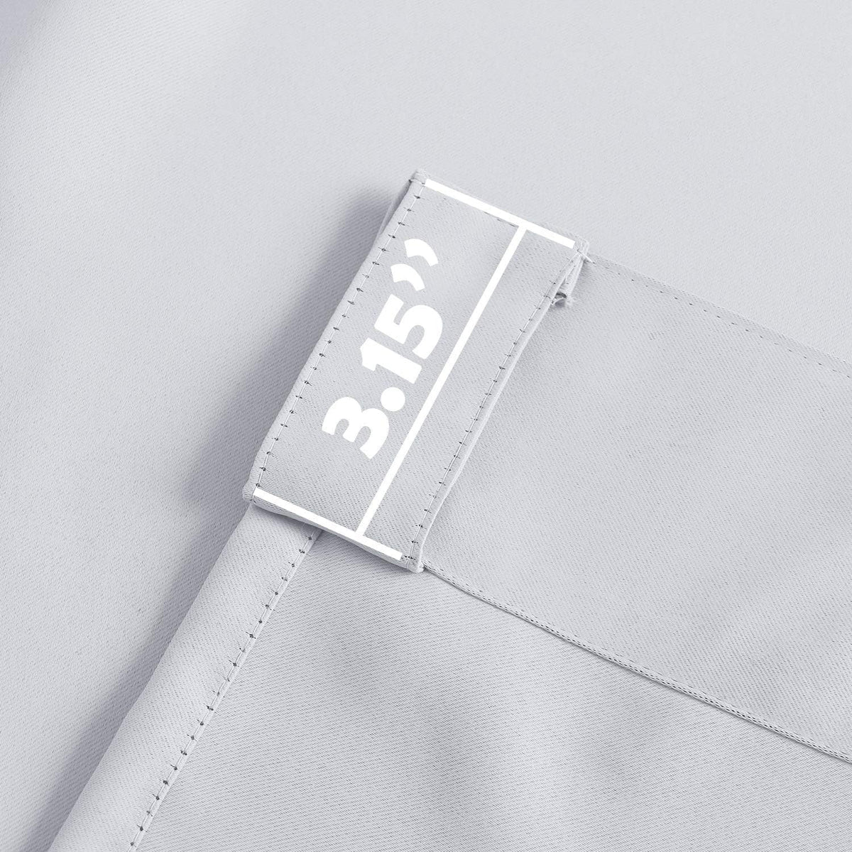 Extra Wide Blackout Thermal Curtain Panel with Back Tab & Rod Pocket, 100 x 84 Inches, Greyish White E1078