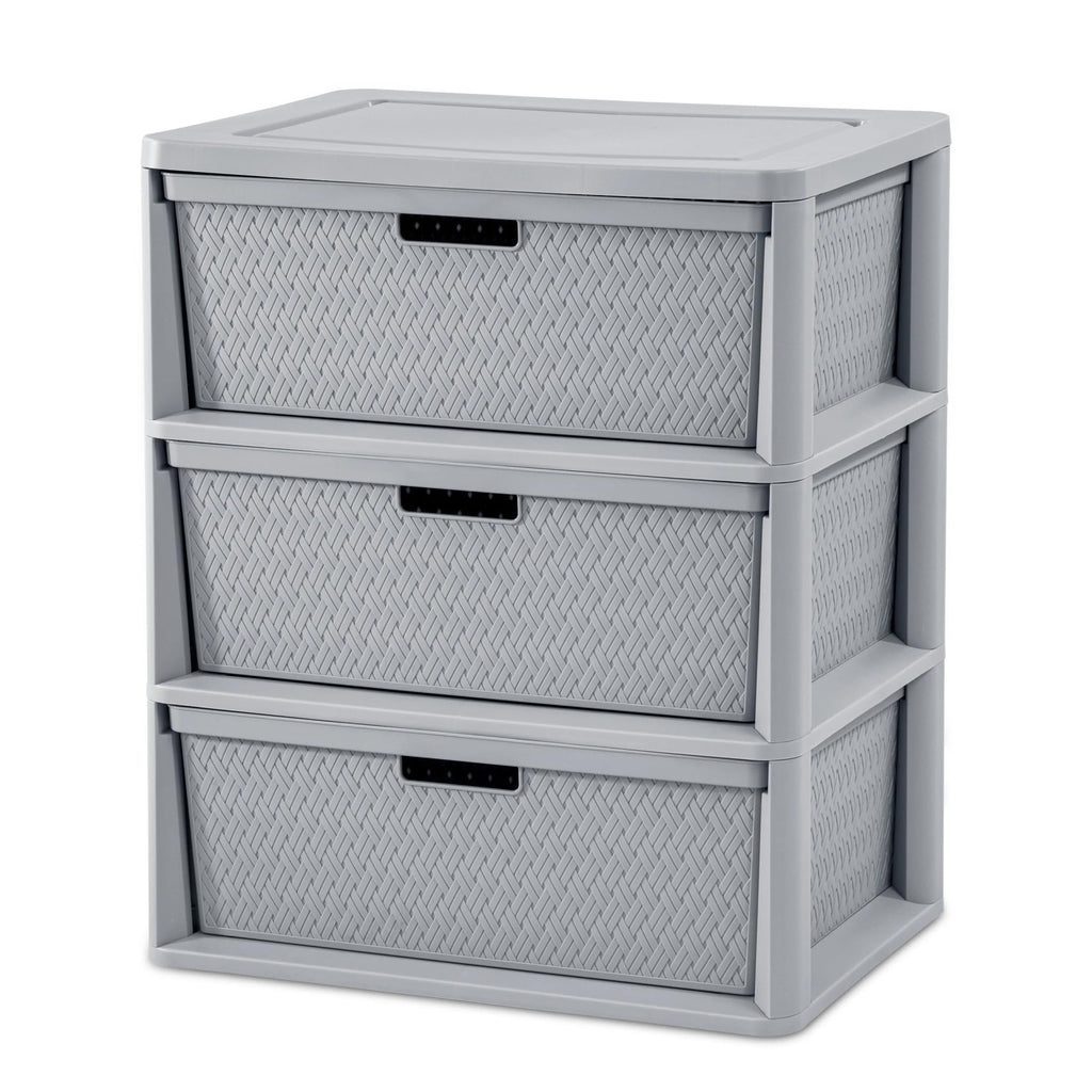 Gray 3 Drawer Storage Tower Z20928