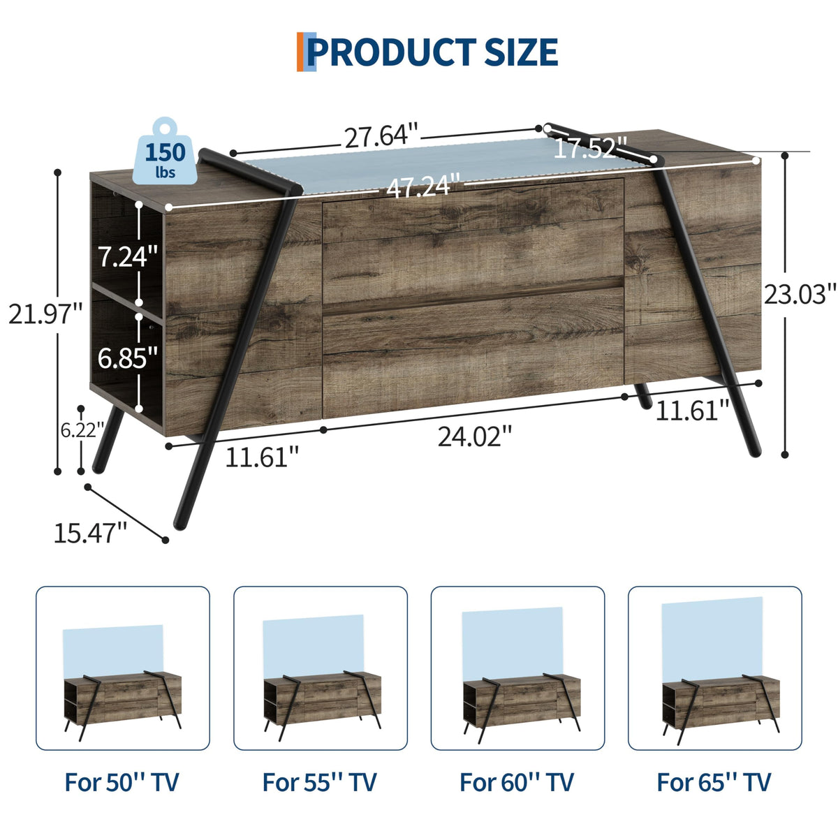 TV Stand with 2 Drawers H257114