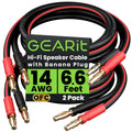 14 Gauge OFC Speaker Wire with Banana Plugs, 2 Pack 6.6 ft Each D913