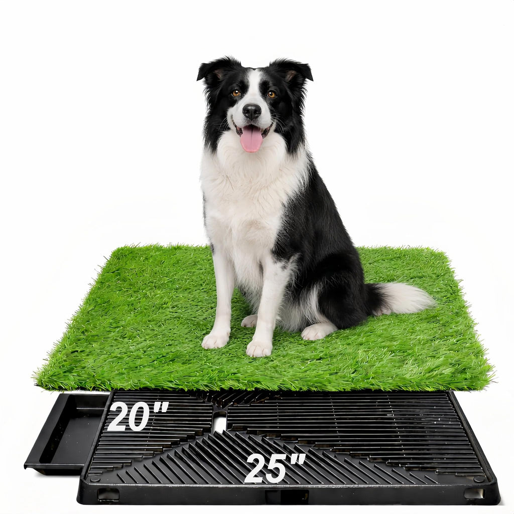 25" x 20" Artificial Grass Dog Potty Training Pad with Tray Q35941