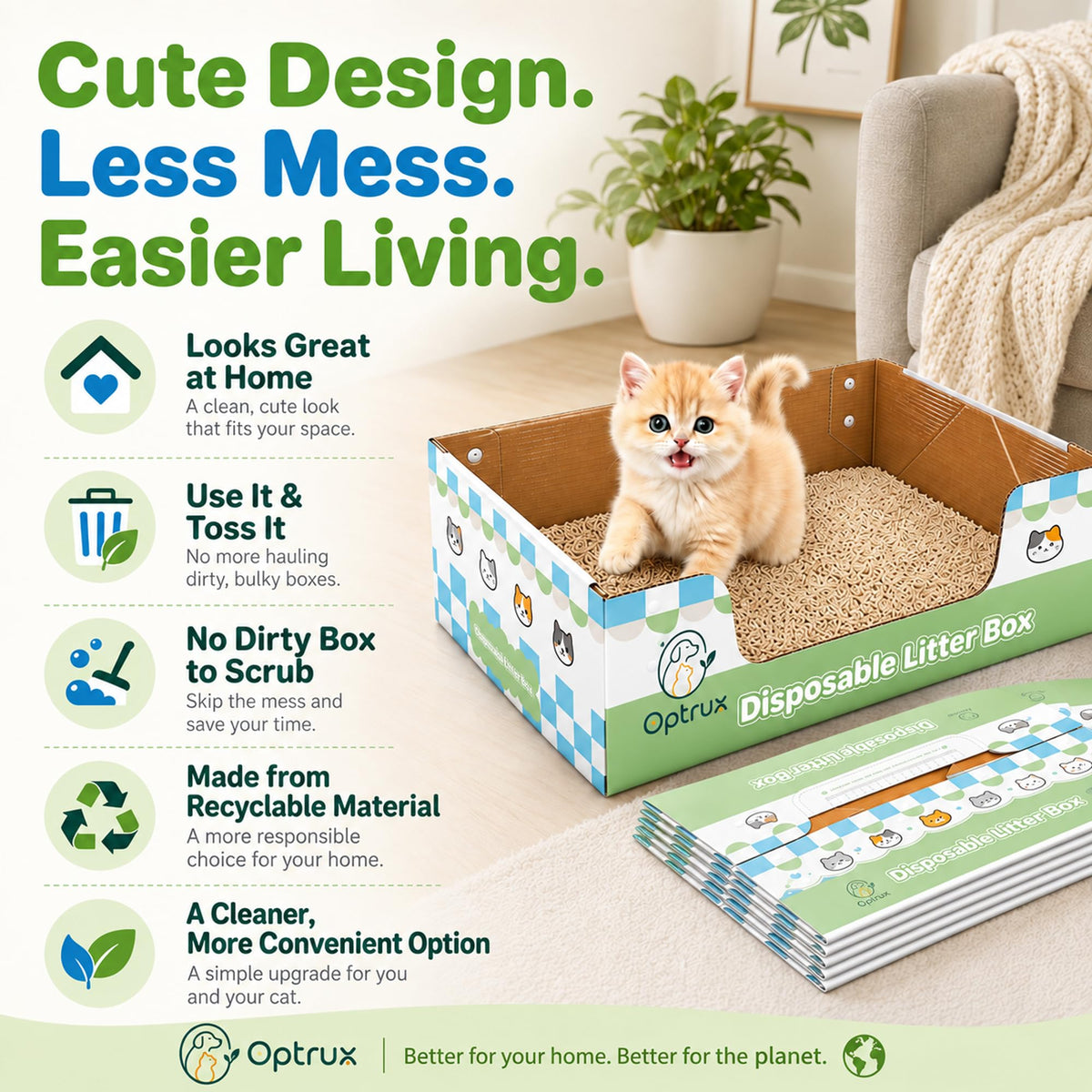 6-Pack Disposable Litter Box P866764