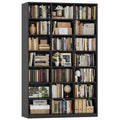 86" Triple Wide Black Bookshelf and Bookcase I713523