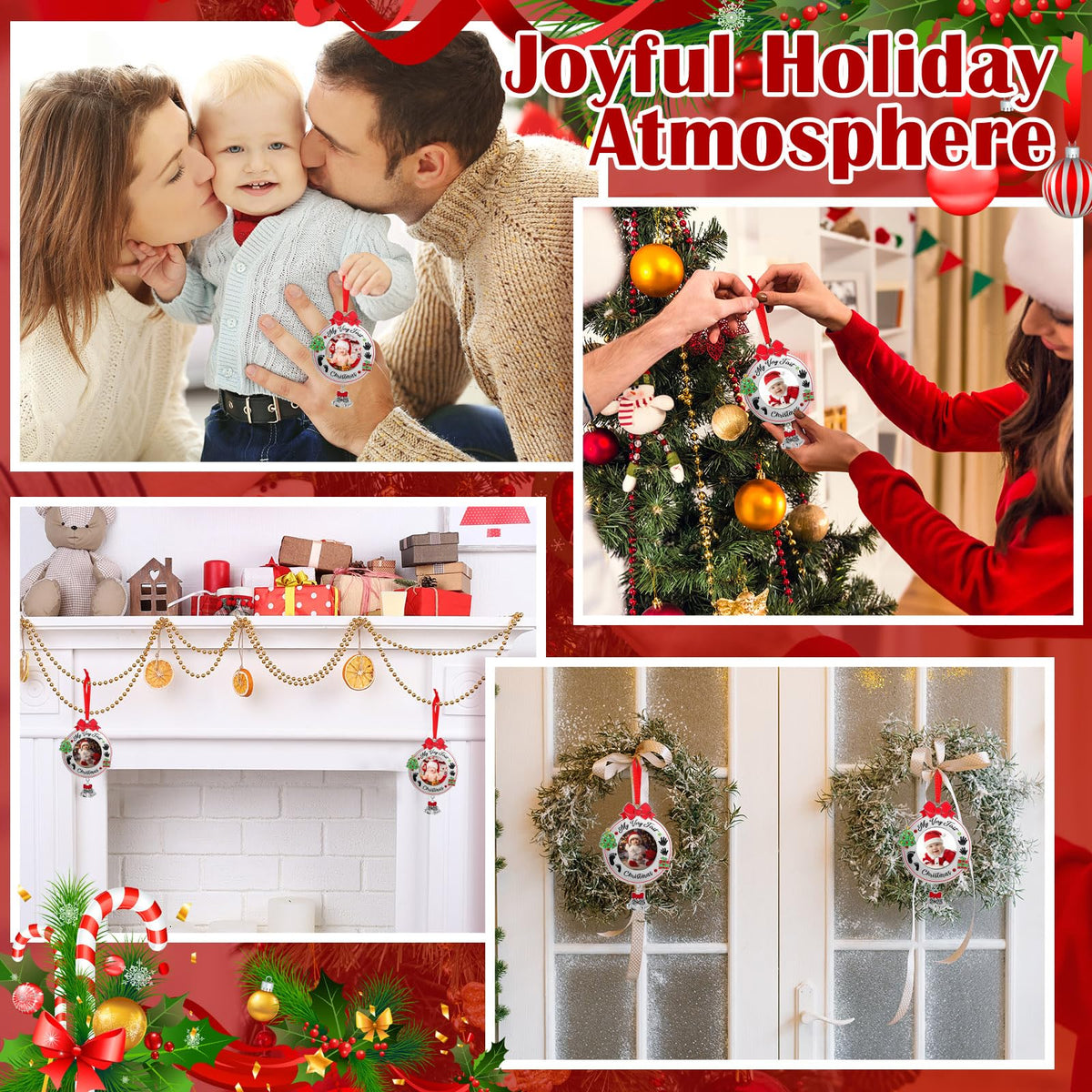 Baby's First Christmas Photo Ornament 2025 Picture Frame O240865