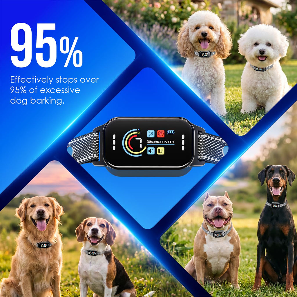 Dog Bark Collar 2 Pack, 7 Sensitivity Levels, 5 Training Modes F135063