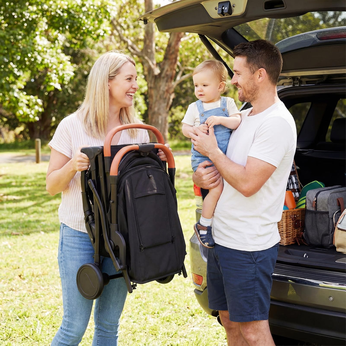Lightweight Compact Stroller with One-Hand Fold and Canopy T4999