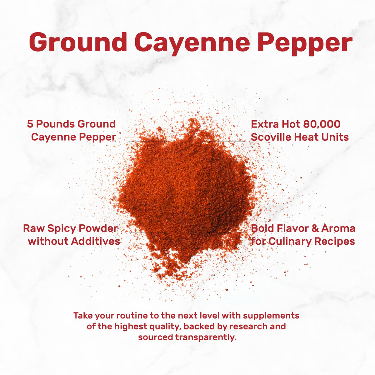 Ground Cayenne Pepper Powder, 5 Pounds T7864