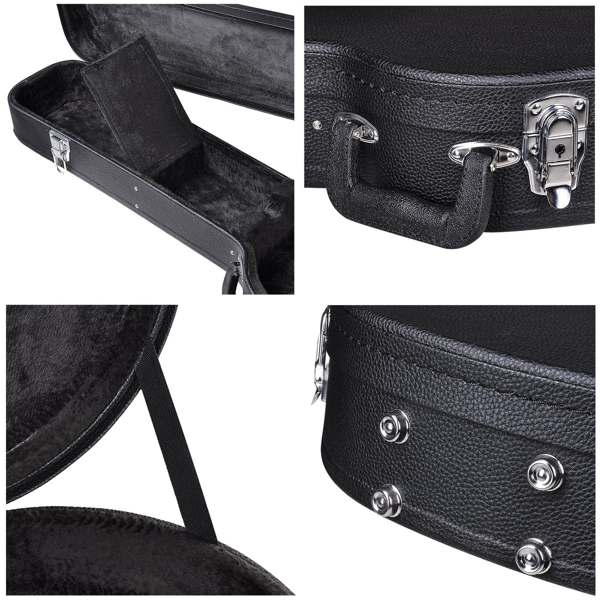 Electric Guitar Case Wooden Hard Shell Case With Lock X8857