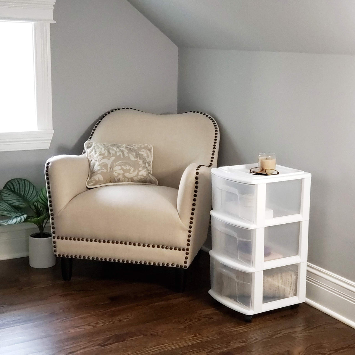 3-Drawer Cart White W295266