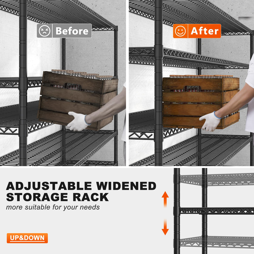 85.7" 5-Tier Adjustable Garage Shelving O605502