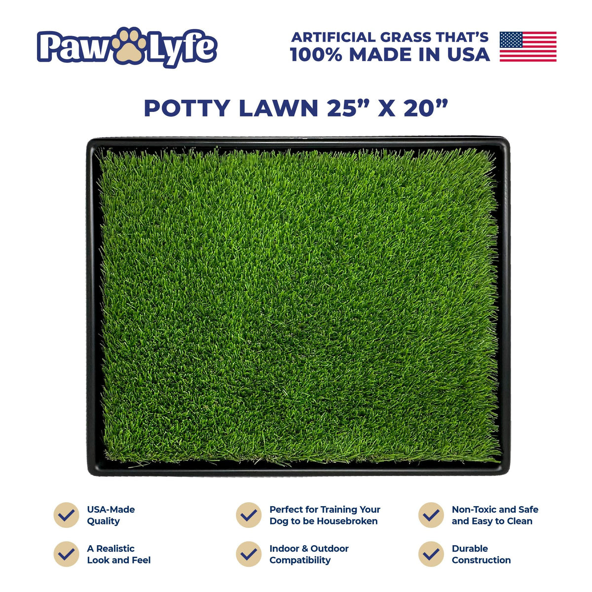 Artificial Grass Dog Potty with Tray O353