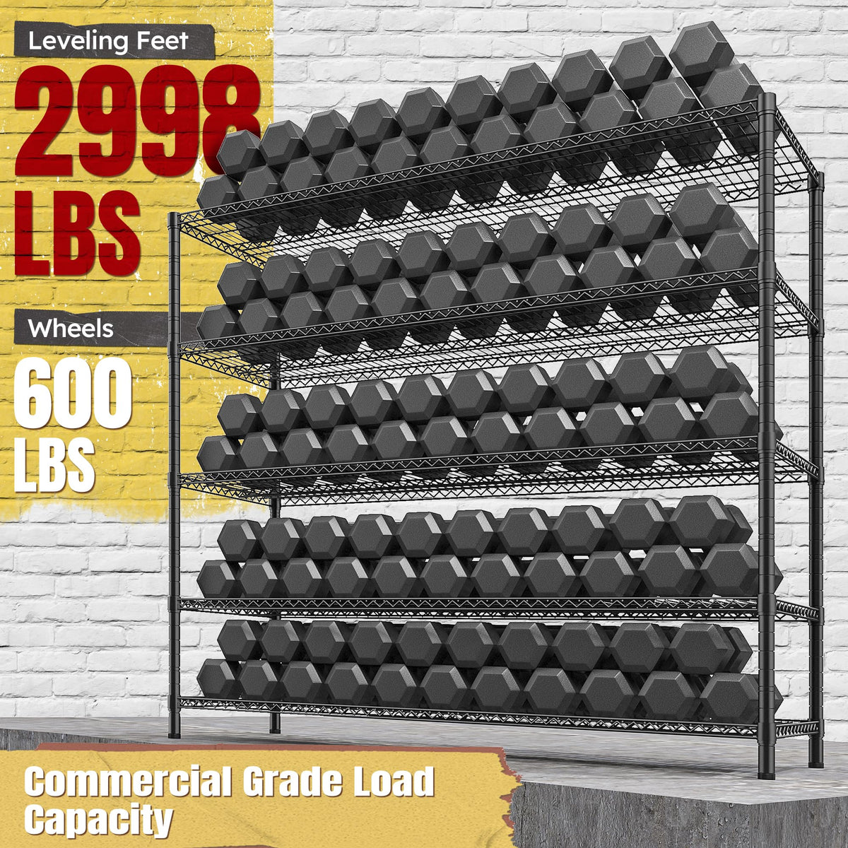 85.7" 5-Tier Adjustable Garage Shelving O605502